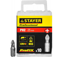 STAYER ProFix PH2 25 мм, 10 шт, Набор бит (26201-2-25-10)