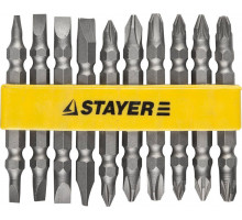 STAYER 10 шт, Набор двусторонних бит (2605-H10)