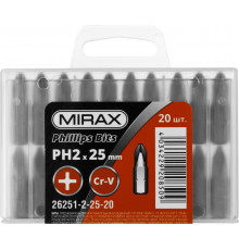 MIRAX PH 2, 25 мм, 20 шт, Биты (26251-2-25-20)