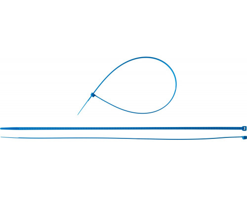 ЗУБР КС-С1 4.8 x 400 мм, нейлон РА66, кабельные стяжки синие, 100 шт, Профессионал (309070-48-400)