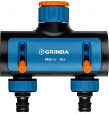 GRINDA TS-2, двухканальный 3/4″-1″ с внутренней резьбой, соединитель с внешней резьбой 3/4″ - 1, поливочный распределитель, PROLine (8-426312)