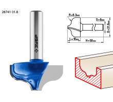 ЗУБР 31,8x16мм, радиус 6.3мм, фреза пазовая фасонная №2