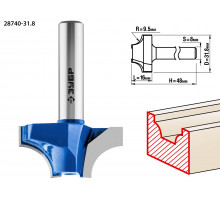 ЗУБР 31,8x16мм, радиус 9.5мм, фреза пазовая фасонная №1