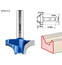 ЗУБР 31,8x16мм, радиус 9.5мм, фреза пазовая фасонная №1