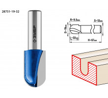 ЗУБР 19x32мм, радиус 9.5мм, фреза пазовая галтельная