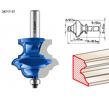ЗУБР 57x47,6мм, хвостовик 12мм, фреза кромочная фигурная №6(многопрофильная)