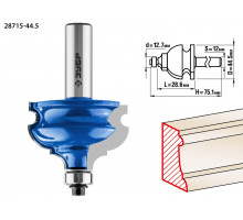 ЗУБР 44,5x28мм, хвостовик 12мм, фреза кромочная фигурная №4
