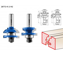 ЗУБР 41x23мм, хвостовик 12мм, набор фрез рамочных №2