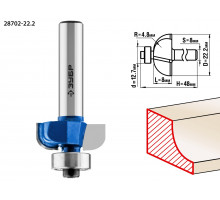 ЗУБР 22.2x8мм, радиус 4.8мм, фреза кромочная калевочная №2