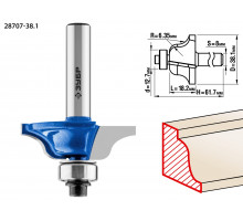 ЗУБР 38.1x18мм, радиус 6.3мм, фреза кромочная калевочная №6