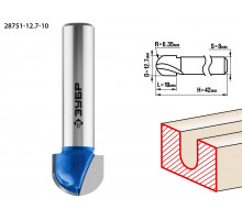 ЗУБР 12.7x10мм, радиус 6.35мм, фреза пазовая галтельная