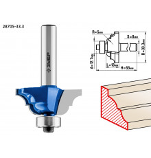 ЗУБР 33,3x13мм, радиус 5мм, фреза кромочная калевочная №4