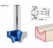 ЗУБР 25.4x14мм, радиус 6.3мм, фреза пазовая фасонная №1
