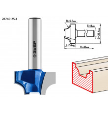 ЗУБР 25.4x14мм, радиус 6.3мм, фреза пазовая фасонная №1