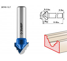 ЗУБР 12.7x10мм, радиус 2,4мм, фреза пазовая фасонная №6