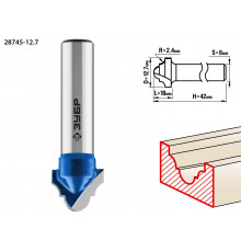 ЗУБР 12.7x10мм, радиус 2,4мм, фреза пазовая фасонная №6