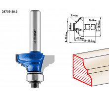Кромочная калевочная фреза ЗУБР Профессионал №3, 28.6x12.7 мм, радиус 4 мм