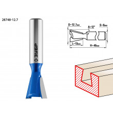 ЗУБР 12.7x13мм, угол 12°, фреза пазовая фасонная ″Ласточкин Хвост″