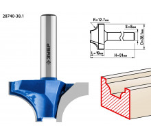 ЗУБР 38.1x19мм, радиус 12.7мм, фреза пазовая фасонная №1