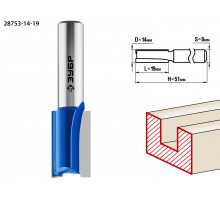 ЗУБР 14x19мм, хвостовик 8мм, фреза пазовая прямая