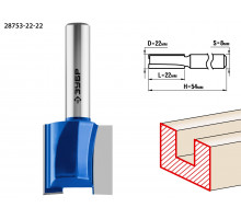 ЗУБР 22x22мм, хвостовик 8мм, фреза пазовая прямая