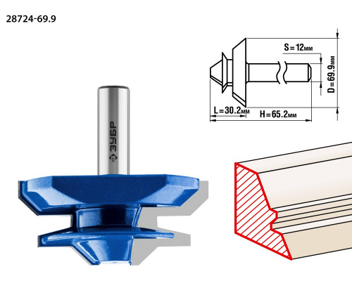 ЗУБР 69,9x30мм, фреза кромочная для углового сращивания
