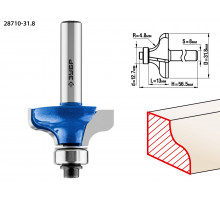 ЗУБР 31,8x14мм, радиус 4.8мм, фреза кромочная калевочная №8