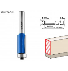 ЗУБР 12.7x25мм, хвостовик 8мм, фреза кромочная с нижним подшипником