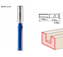 ЗУБР 12x51мм, хвостовик 12мм, фреза пазовая прямая с нижними подрезателями