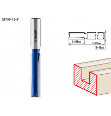 ЗУБР 12x51мм, хвостовик 12мм, фреза пазовая прямая с нижними подрезателями