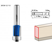 ЗУБР 12.7x13мм, хвостовик 8мм, фреза кромочная с нижним подшипником (3 лезвия)