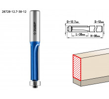 ЗУБР 12.7x38мм, хвостовик 12мм, фреза кромочная с нижним подшипником (3 лезвия)