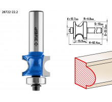 ЗУБР 22.2x25.4мм, радиус 4.8мм, фреза полустержневая с подшипником