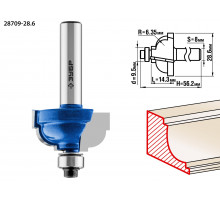 ЗУБР 28,6x16мм, радиус 6.3мм, фреза кромочная калевочная №7