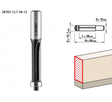 ЗУБР 12.7x38мм, хвостовик 12мм, фреза кромочная с нижним подшипником