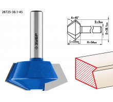 ЗУБР 38.1x22мм, фреза кромочная конусная