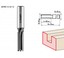 ЗУБР 12x32мм, хвостовик 12мм, фреза пазовая прямая