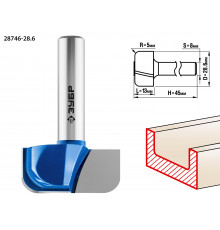 ЗУБР 28,6x13мм, радиус 5мм, фреза пазовая фасонная №7