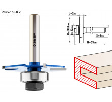 ЗУБР 50,8x2мм, хвостовик 8мм, фреза горизонтально-пазовая