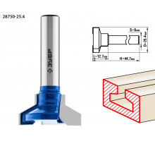ЗУБР 25.4x12.7мм, высота 12.7мм, фреза пазовая Т-образная №2