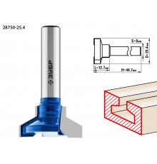 ЗУБР 25.4x12.7мм, высота 12.7мм, фреза пазовая Т-образная №2