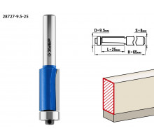 ЗУБР 9.5x25мм, хвостовик 8мм, фреза кромочная с нижним подшипником