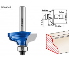 ЗУБР 34,9x15мм, радиус 4.8мм, фреза кромочная калевочная №5