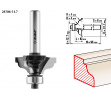 ЗУБР 31.7x13мм, радиус 4мм, фреза кромочная калевочная №3