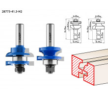 ЗУБР 41x23мм, хвостовик 12мм, Набор фрез рамочных №3