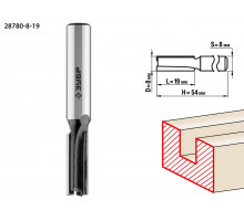 ЗУБР 8x19мм, хвостовик 8мм, фреза пазовая прямая