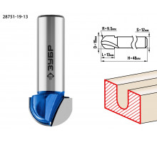 ЗУБР 19x13мм, радиус 9.5мм, фреза пазовая галтельная