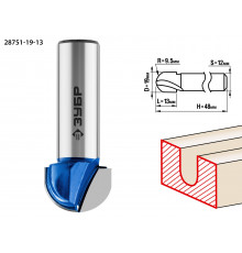 ЗУБР 19x13мм, радиус 9.5мм, фреза пазовая галтельная