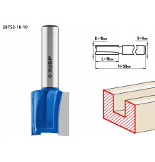 ЗУБР 18x19мм, хвостовик 8мм, фреза пазовая прямая