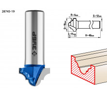 ЗУБР 19x11мм, радиус 4мм, фреза пазовая фасонная №6